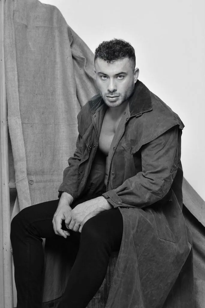 Black and white, trench coat