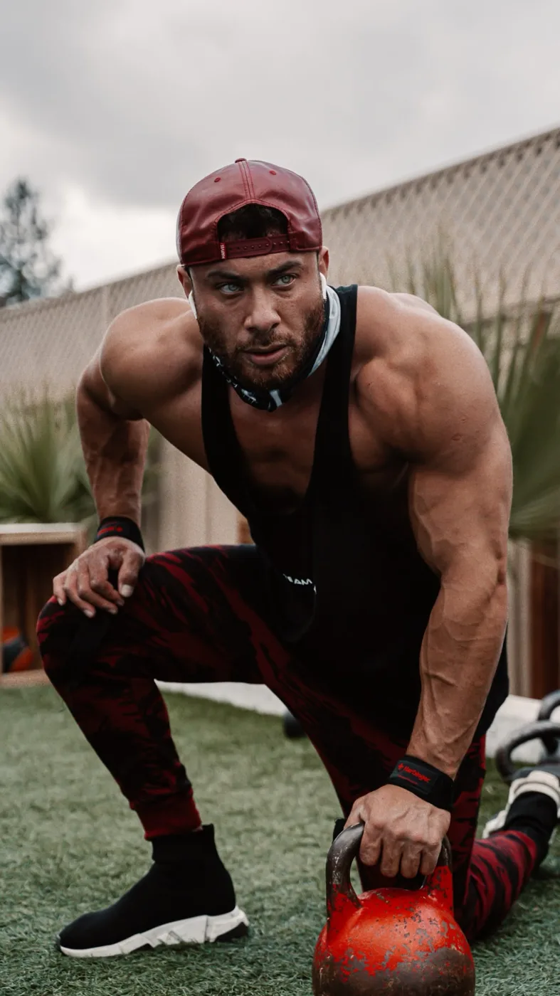 With a kettlebell