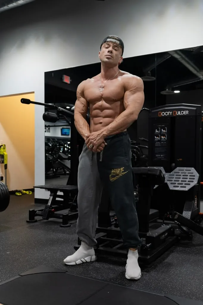 In the gym, in season shape