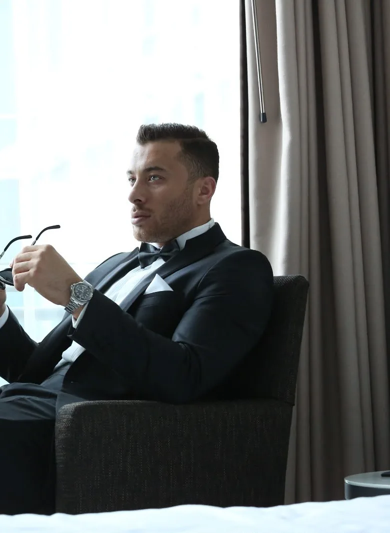 Umut Süleyman Altınpa in a tuxedo