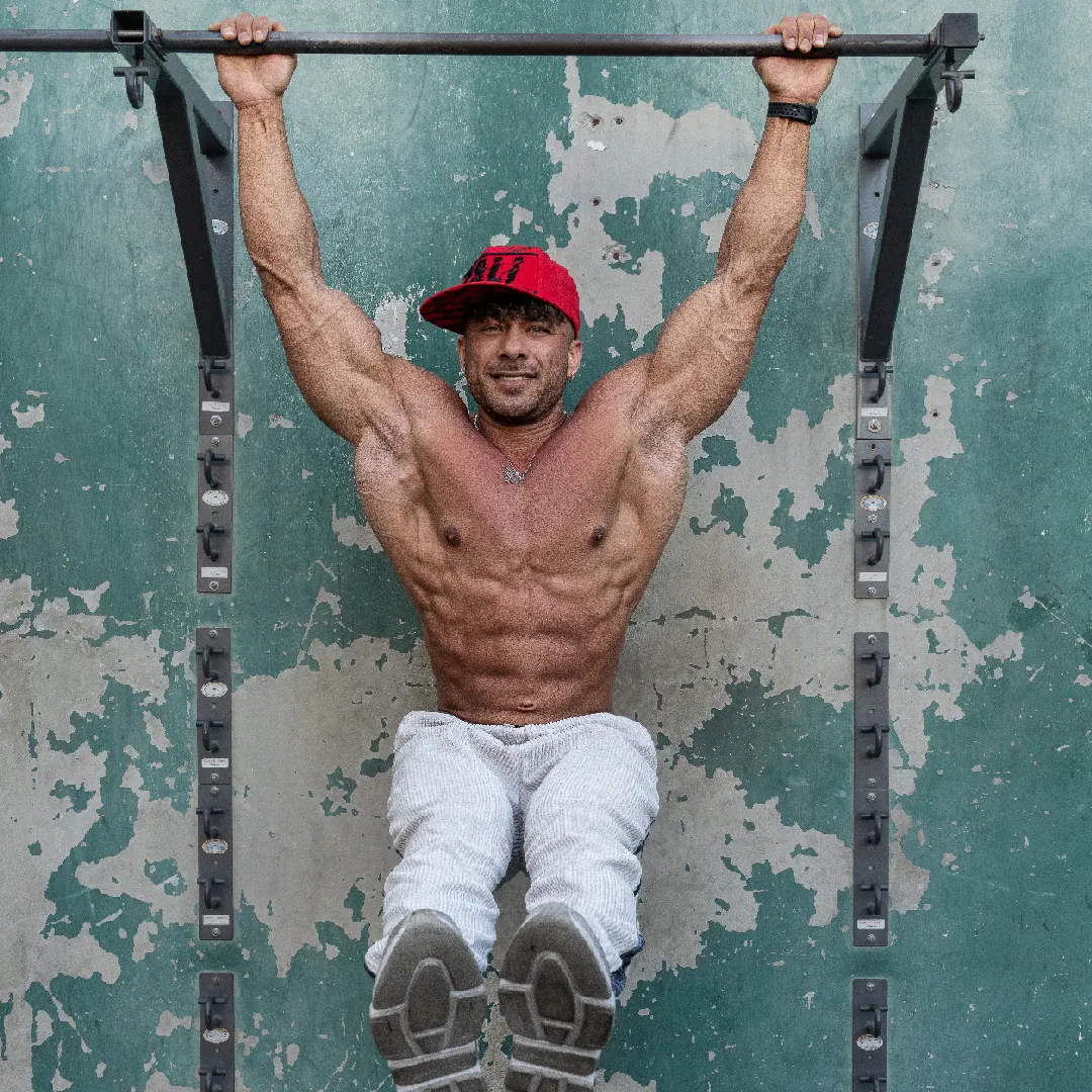 On the pull-up bar